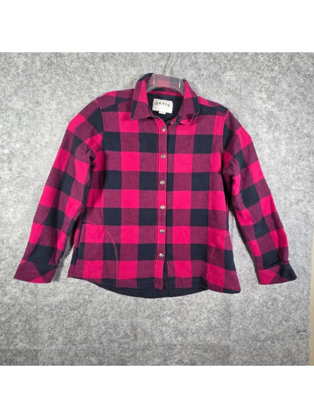Orvis Shaket Snap Front Plaid men's Size L Outdoor Gorpcore